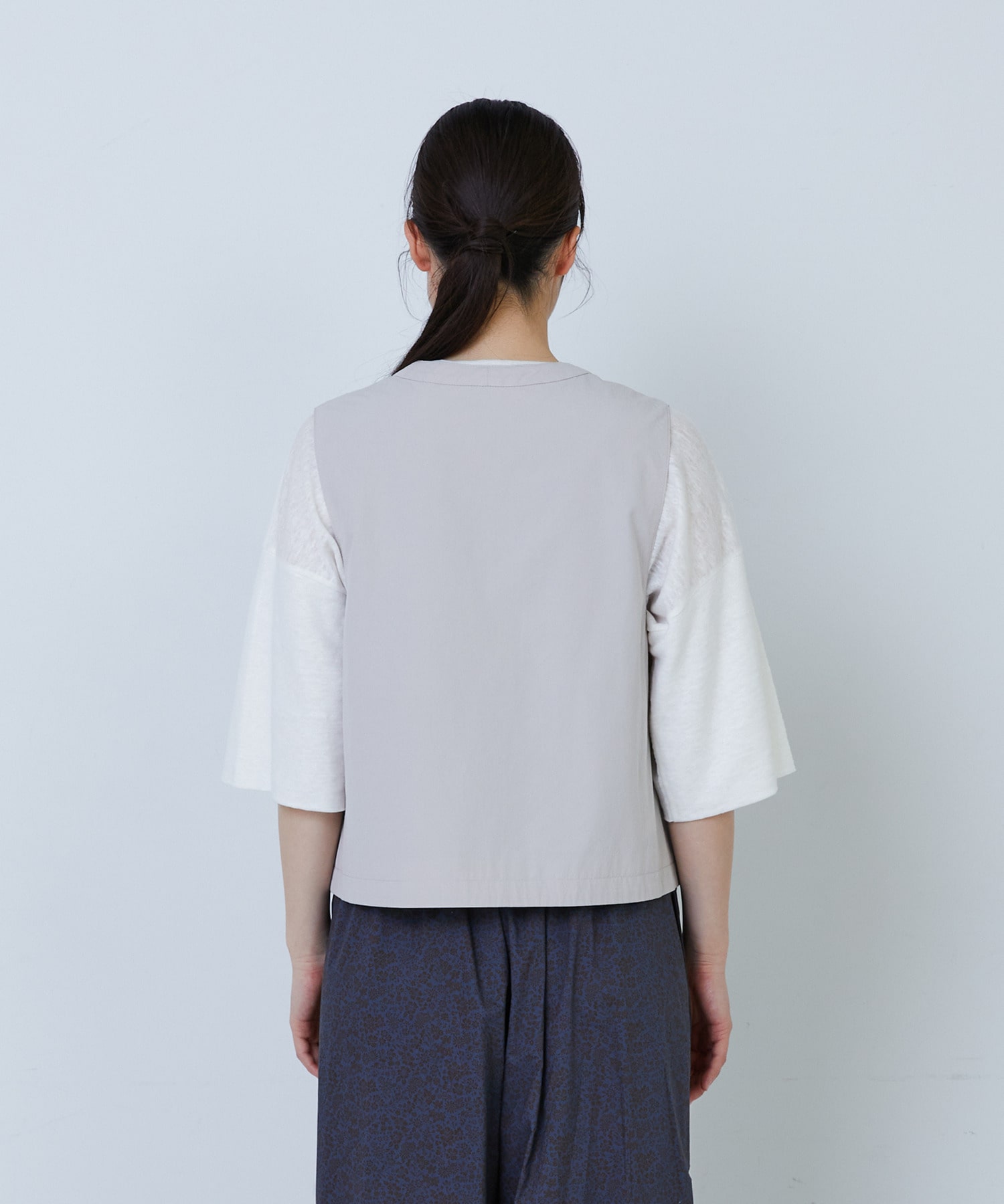 【LOISIR】コットンワッシャーローンベスト 詳細画像 ベージュ 9