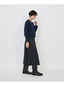 【LOISIR】エステルコットンリネンダブルジャカード編みショートカーディガン 詳細画像 ネイビー 22