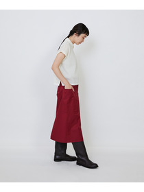 【LOISIR】エステルコットンリネンダブルジャカード編みニットポロ 詳細画像 レッド 3