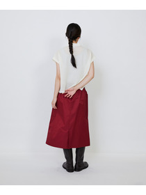 【LOISIR】エステルコットンリネンダブルジャカード編みニットポロ 詳細画像 レッド 5