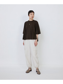 【LOISIR】オーガニックコットン天竺Aラインプルオーバー 詳細画像 ブラウン 17