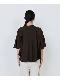 【LOISIR】オーガニックコットン天竺Aラインプルオーバー 詳細画像 ブラウン 24