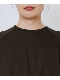 【LOISIR】オーガニックコットン天竺Aラインプルオーバー 詳細画像 ブラウン 25