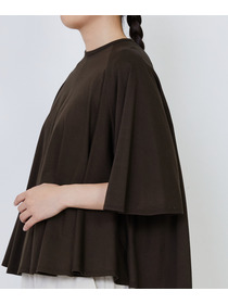 【LOISIR】オーガニックコットン天竺Aラインプルオーバー 詳細画像 ブラウン 27