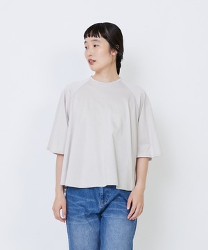 【LOISIR】オーガニックコットン天竺Aラインプルオーバー 詳細画像 グレー 1