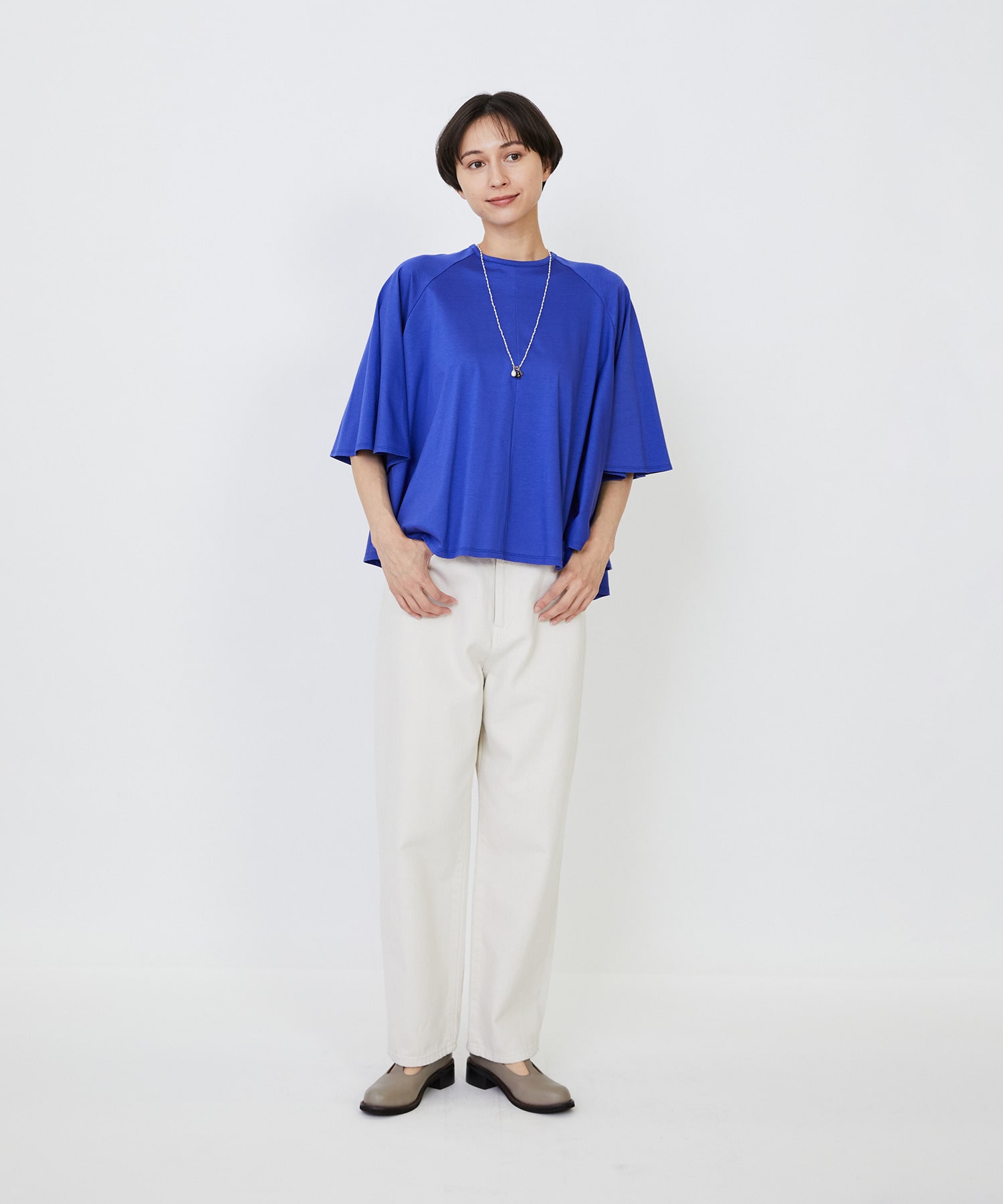 【LOISIR】オーガニックコットン天竺Aラインプルオーバー 詳細画像 ブラウン 10