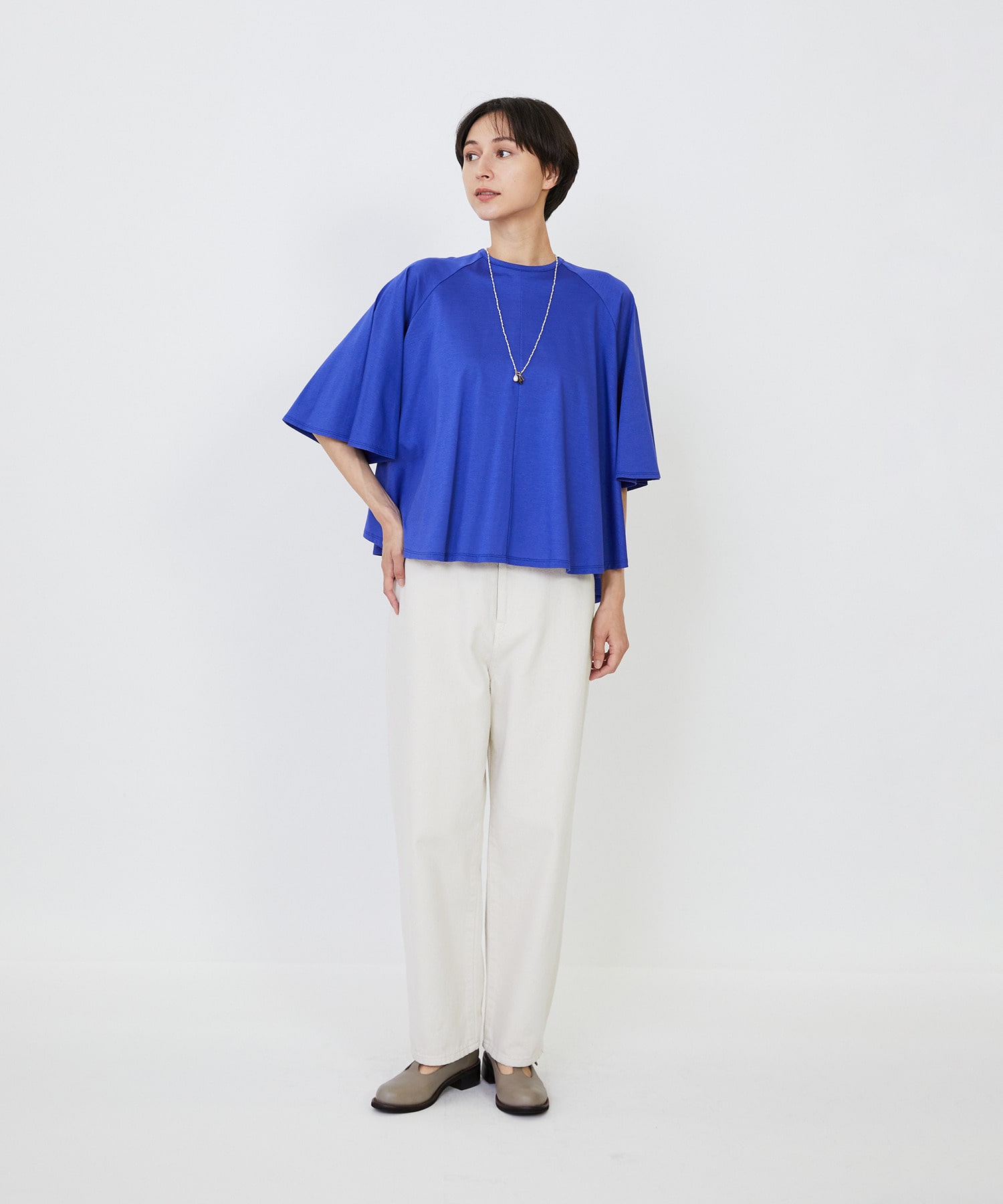 【LOISIR】オーガニックコットン天竺Aラインプルオーバー 詳細画像 ブラウン 11