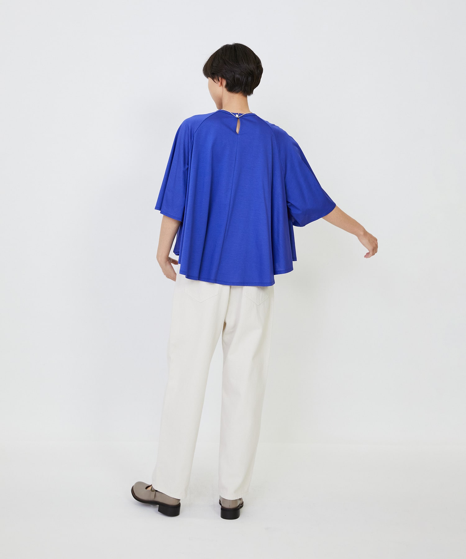 【LOISIR】オーガニックコットン天竺Aラインプルオーバー 詳細画像 ブラウン 13