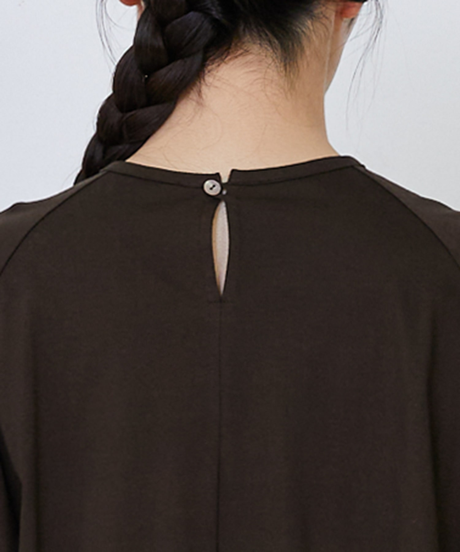 【LOISIR】オーガニックコットン天竺Aラインプルオーバー 詳細画像 ブラウン 26