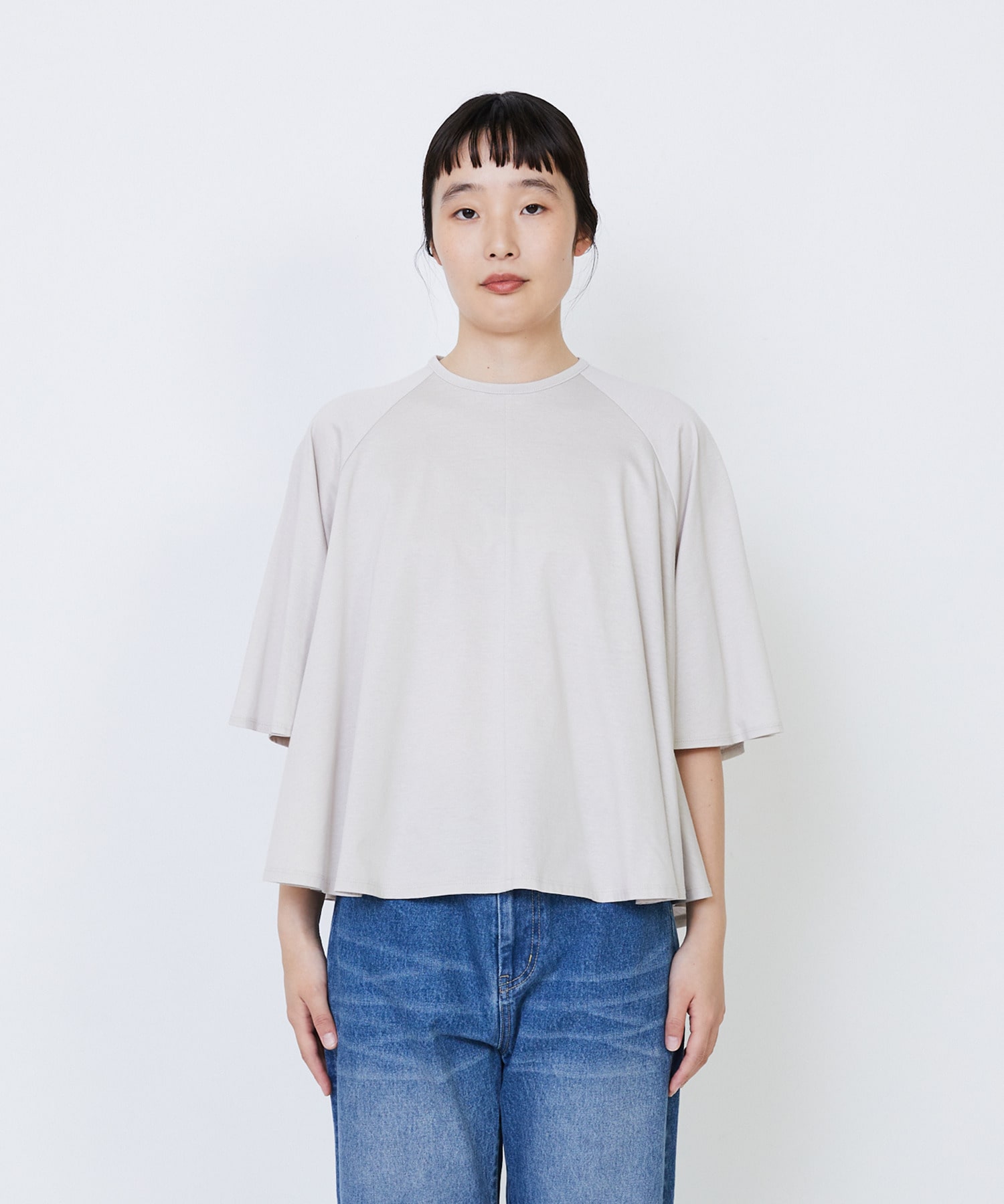 【LOISIR】オーガニックコットン天竺Aラインプルオーバー 詳細画像 ブラウン 6