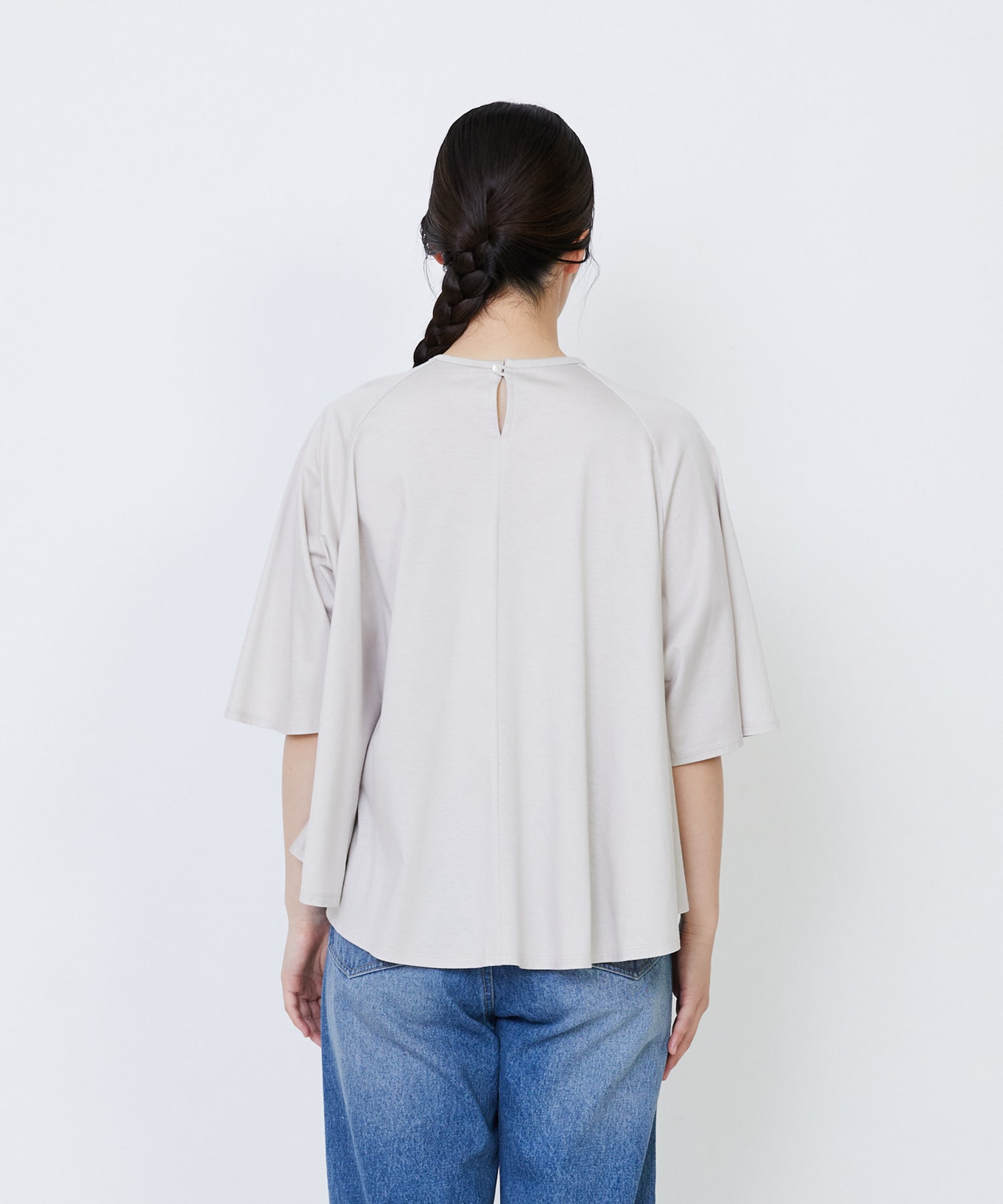 【LOISIR】オーガニックコットン天竺Aラインプルオーバー 詳細画像 ブラウン 8