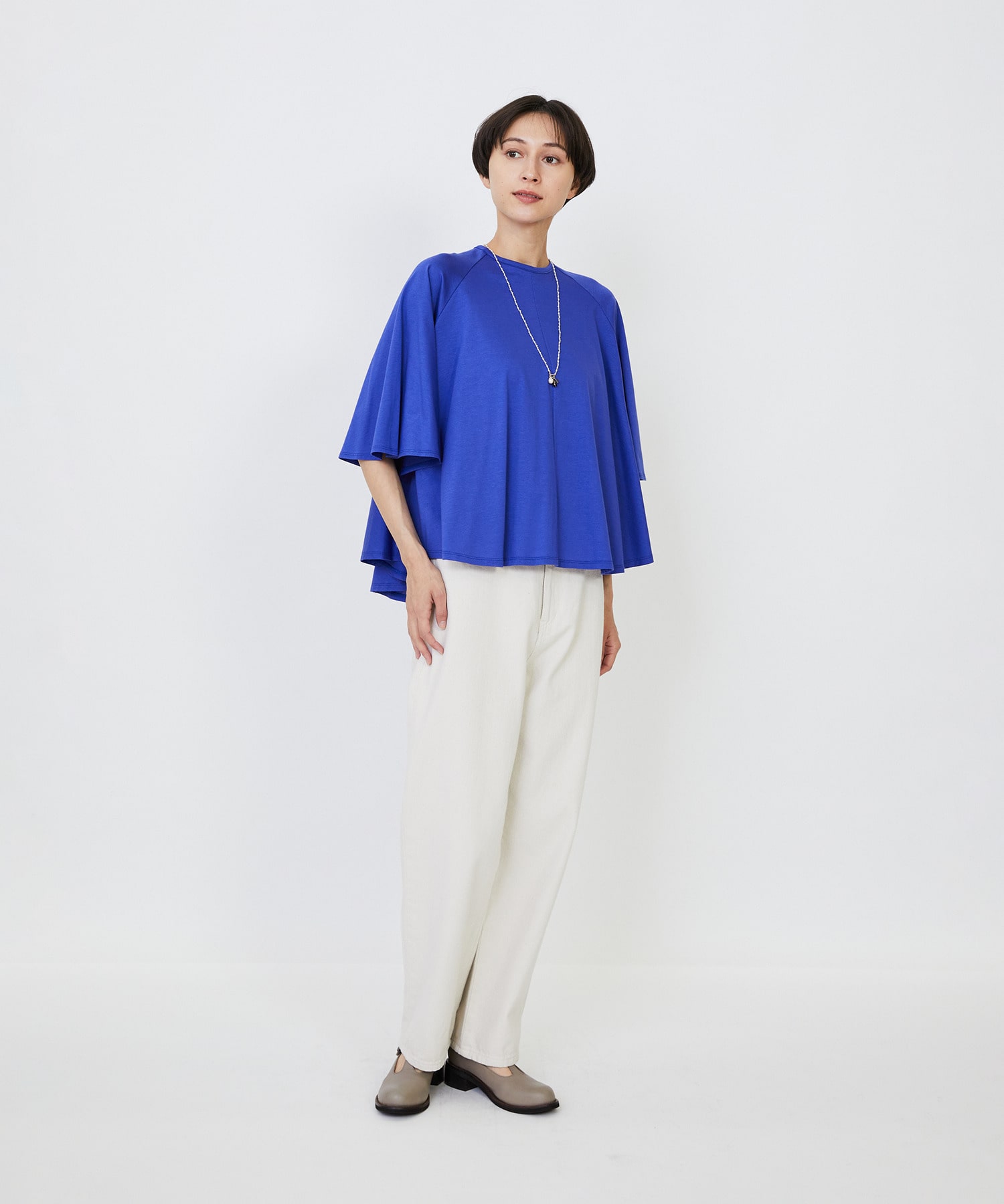 【LOISIR】オーガニックコットン天竺Aラインプルオーバー 詳細画像 ブラウン 9