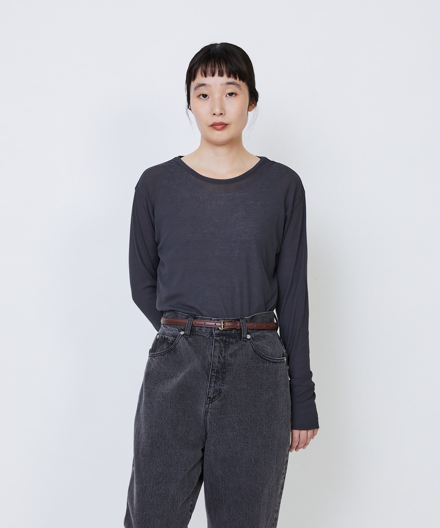 【LOISIR】細幅ベルト 詳細画像 ブラック 5