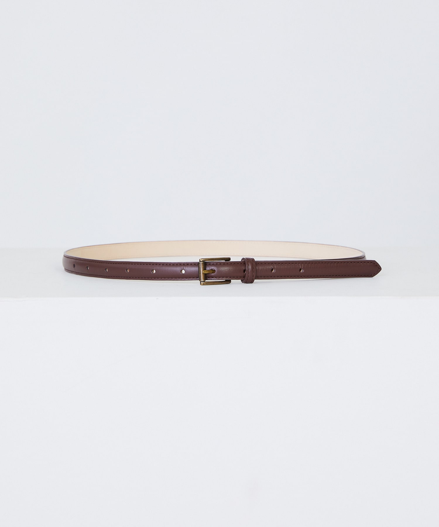 【LOISIR】細幅ベルト 詳細画像 ダークブラウン 1