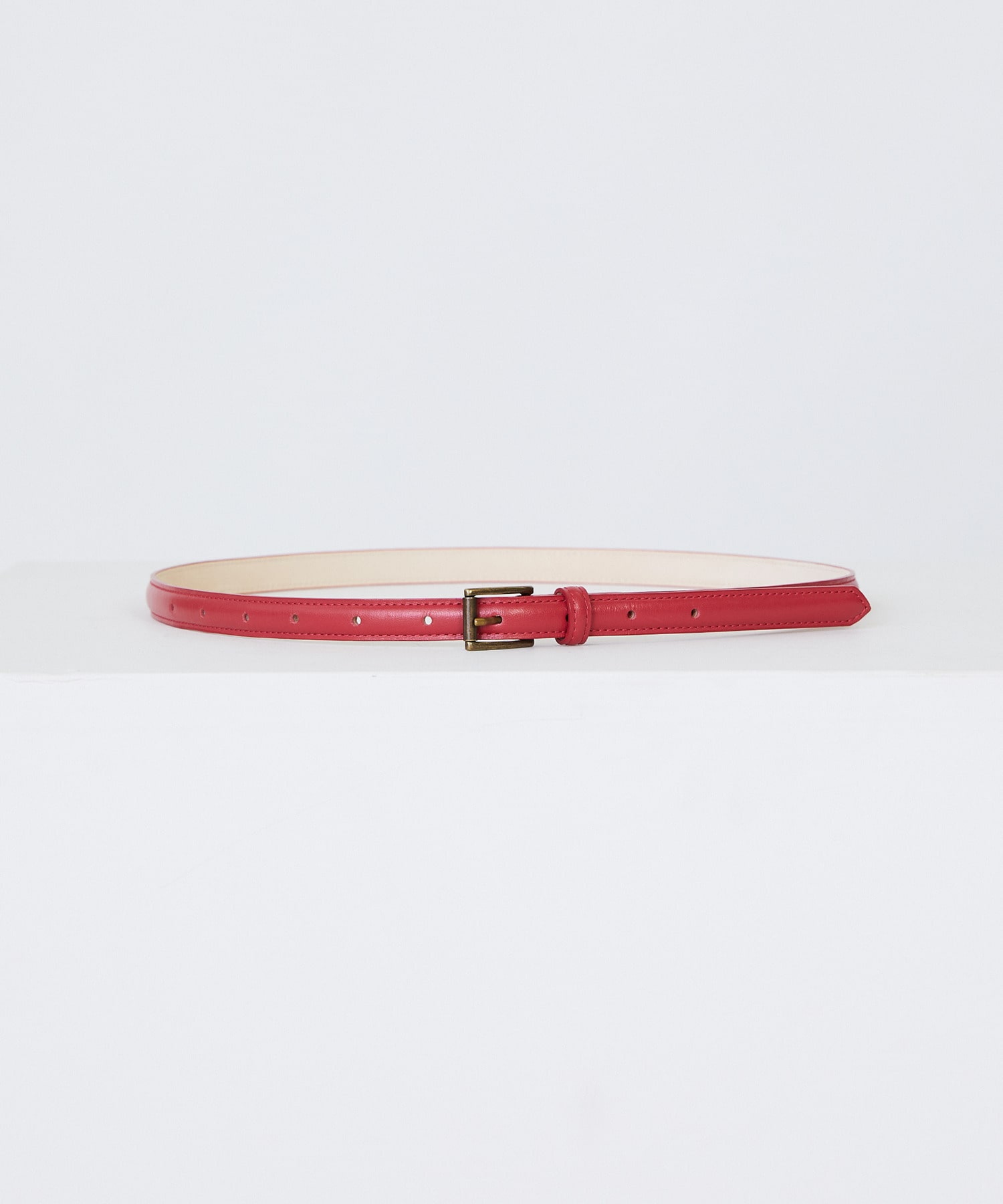 【LOISIR】細幅ベルト 詳細画像 レッド 1