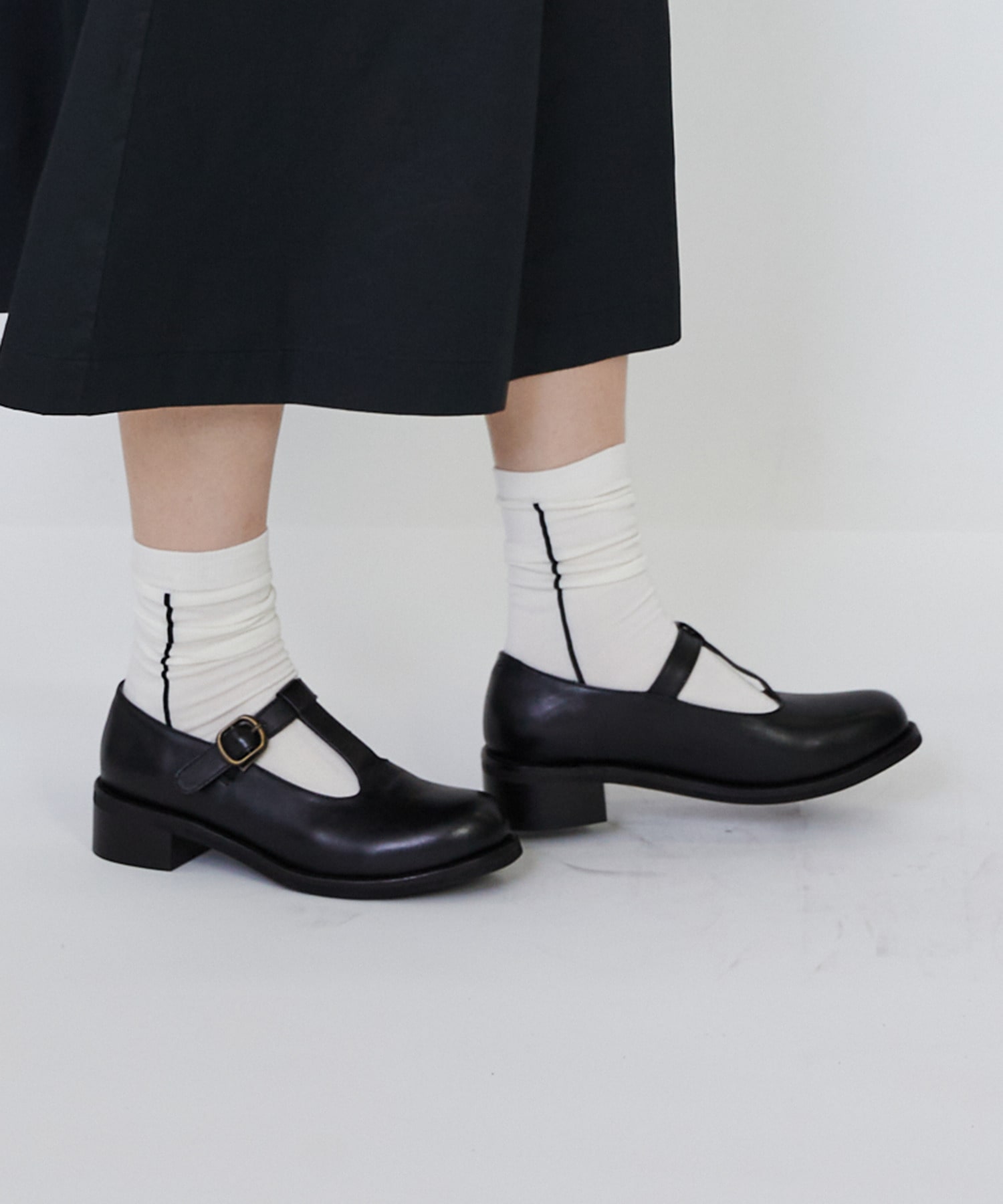 【LOISIR】Tストラップシューズ 詳細画像 ブラック 9