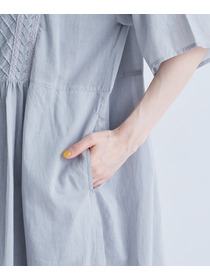 【congés payés】バイアスピンタックワンピース 詳細画像 チャコールグレー 11