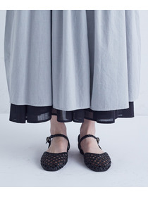 【congés payés】バイアスピンタックワンピース 詳細画像 チャコールグレー 12