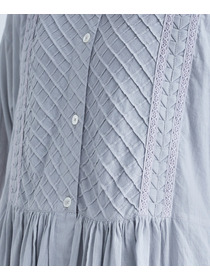 【congés payés】バイアスピンタックワンピース 詳細画像 チャコールグレー 13