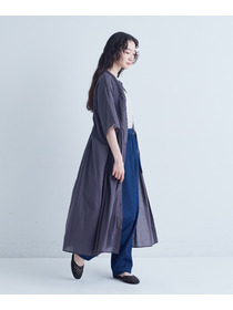 【congés payés】バイアスピンタックワンピース 詳細画像 チャコールグレー 15