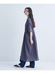 【congés payés】バイアスピンタックワンピース 詳細画像 チャコールグレー 17