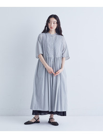 【congés payés】バイアスピンタックワンピース 詳細画像 チャコールグレー 4