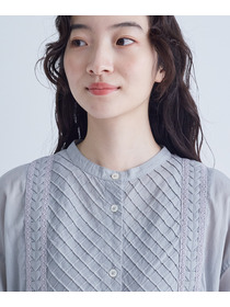 【congés payés】バイアスピンタックワンピース 詳細画像 チャコールグレー 8