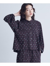 【congés payés】フラワージャカードブラウス 詳細画像 グレー系その他 12