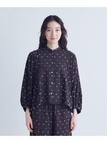 【congés payés】フラワージャカードブラウス 詳細画像 グレー系その他 13