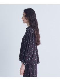 【congés payés】フラワージャカードブラウス 詳細画像 グレー系その他 14