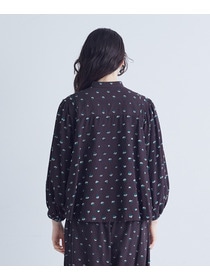 【congés payés】フラワージャカードブラウス 詳細画像 グレー系その他 15