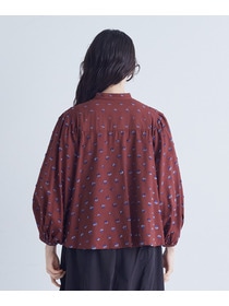 【congés payés】フラワージャカードブラウス 詳細画像 グレー系その他 7