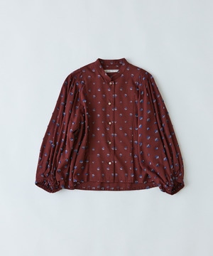 【congés payés】フラワージャカードブラウス 詳細画像 ブラウン系その他 1