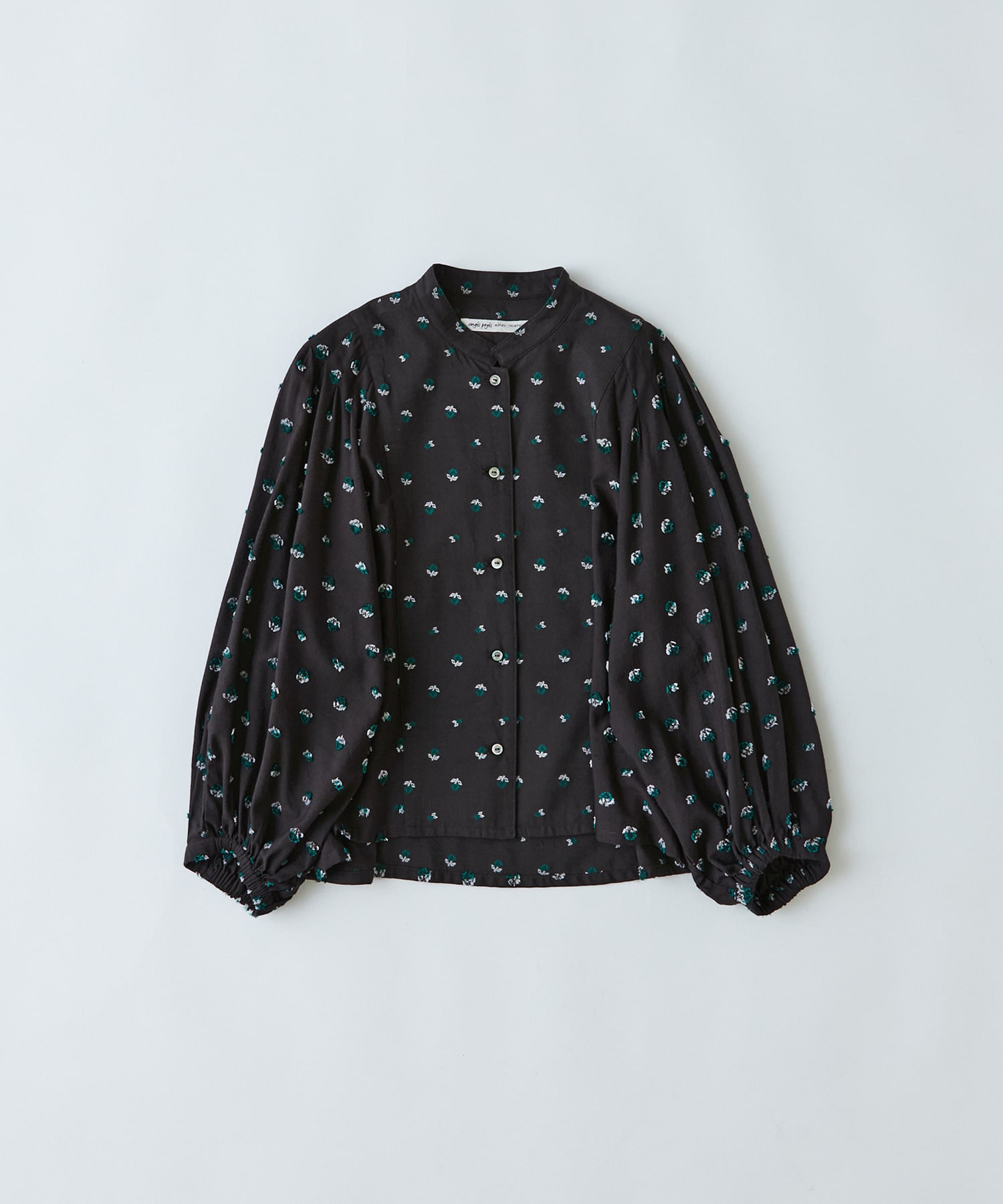 【congés payés】フラワージャカードブラウス 詳細画像 グレー系その他 1