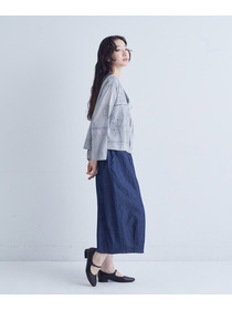 【congés payés】｜2BUY10%OFF・3BUY20%OFF｜パッチワーク刺繍ブラウス 詳細画像 ライトグレー 2