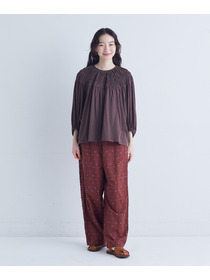 【congés payés】フラワーカットジャカードパンツ 詳細画像 グレー系その他 1