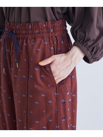 【congés payés】フラワーカットジャカードパンツ 詳細画像 グレー系その他 10