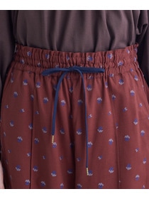 【congés payés】フラワーカットジャカードパンツ 詳細画像 グレー系その他 12