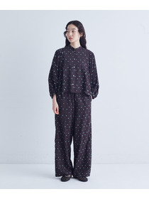 【congés payés】フラワーカットジャカードパンツ 詳細画像 グレー系その他 14