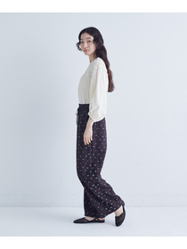 【congés payés】フラワーカットジャカードパンツ 詳細画像 グレー系その他 17