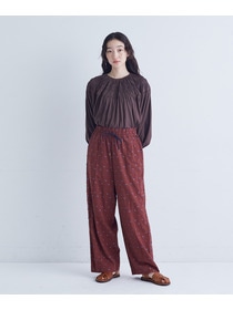 【congés payés】フラワーカットジャカードパンツ 詳細画像 グレー系その他 2