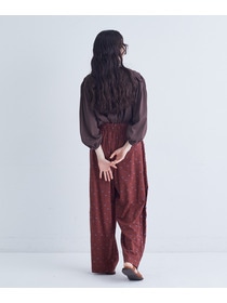 【congés payés】フラワーカットジャカードパンツ 詳細画像 グレー系その他 4