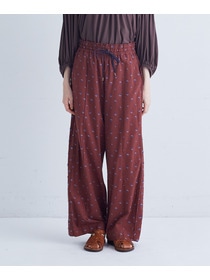 【congés payés】フラワーカットジャカードパンツ 詳細画像 グレー系その他 5