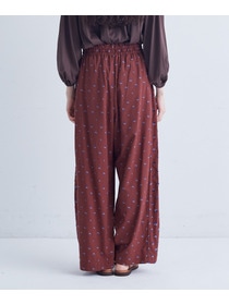 【congés payés】フラワーカットジャカードパンツ 詳細画像 グレー系その他 7