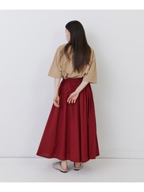 【congés payés】◆コットンワッシャーフレアースカート 詳細画像 レッド 11