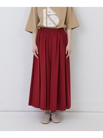 【congés payés】◆コットンワッシャーフレアースカート 詳細画像 レッド 14