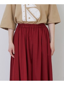 【congés payés】◆コットンワッシャーフレアースカート 詳細画像 レッド 17