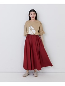 【congés payés】◆コットンワッシャーフレアースカート 詳細画像 レッド 9