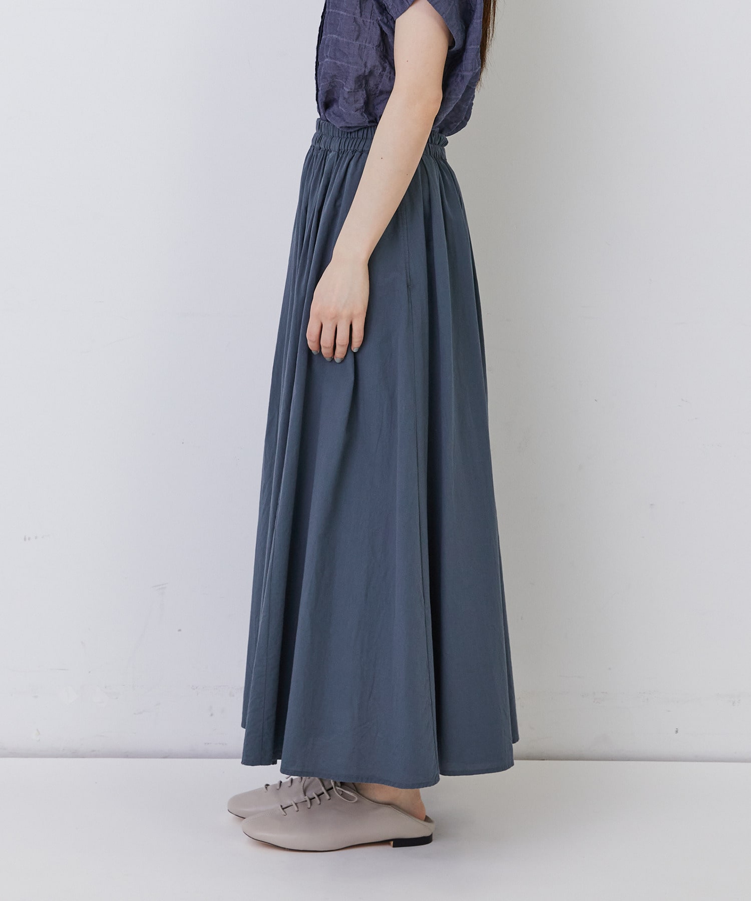 【congés payés】◆コットンワッシャーフレアースカート 詳細画像 レッド 8