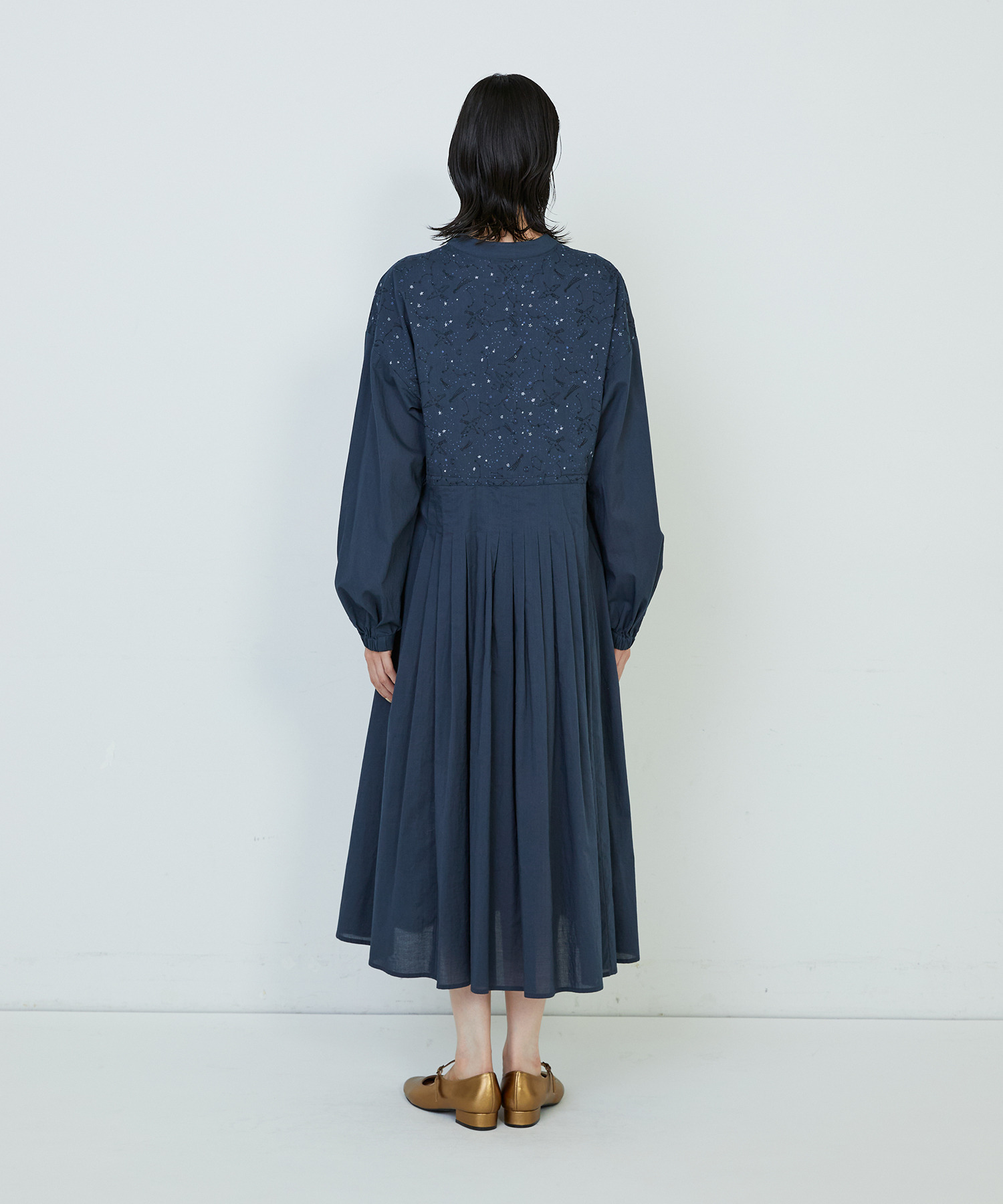 【ADIEU TRISTESSE】｜2BUY10%OFF・3BUY20%OFF｜星空プリント＆刺繍ワンピース 詳細画像 ネイビー 6